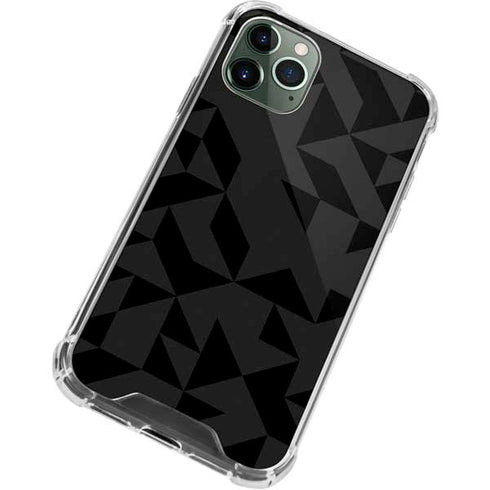 Black Geometric iPhone 12 Pro Clear Case