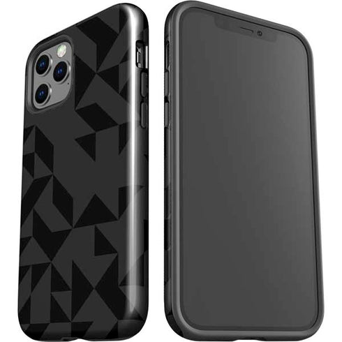 Black Geometric iPhone 12 Pro Impact Case