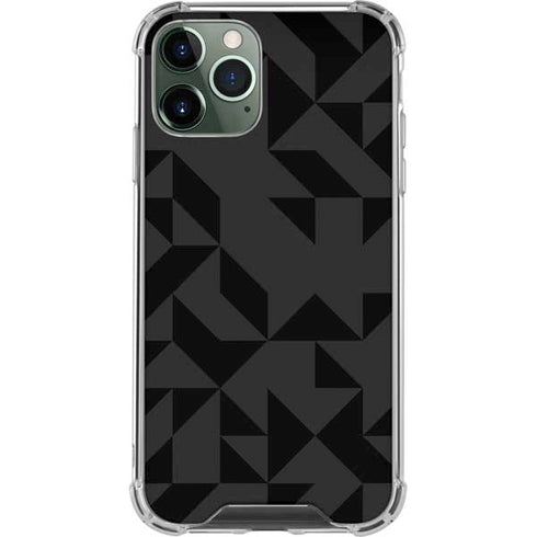 Black Geometric iPhone 12 Pro Max Clear Case