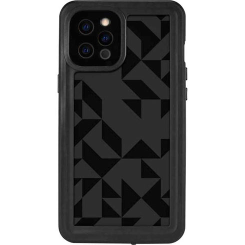 Black Geometric iPhone 12 Pro Max Waterproof Case