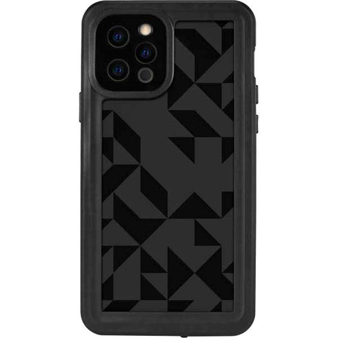 Black Geometric iPhone 12 Pro Waterproof Case