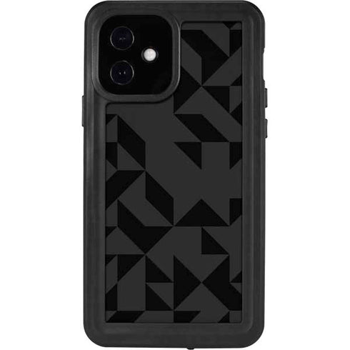 Black Geometric iPhone 12 Waterproof Case