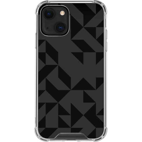 Black Geometric iPhone 13 Mini Clear Case
