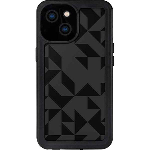 Black Geometric iPhone 13 Mini Waterproof Case
