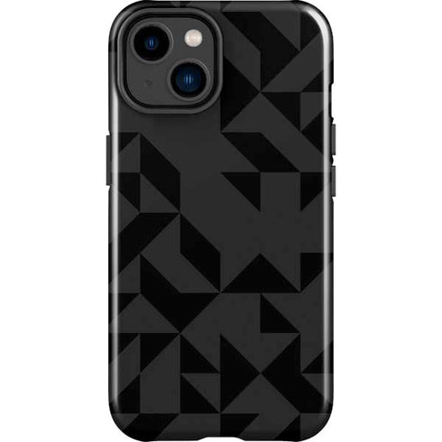 Black Geometric iPhone 14 Plus Impact Case