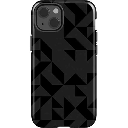 Black Geometric iPhone 15 Impact Case
