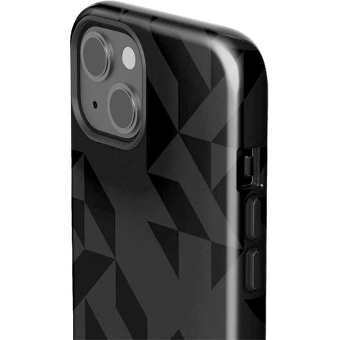 Black Geometric iPhone 15 Impact Case