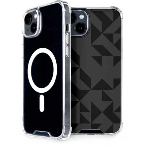Black Geometric iPhone 15 Plus MagSafe Case