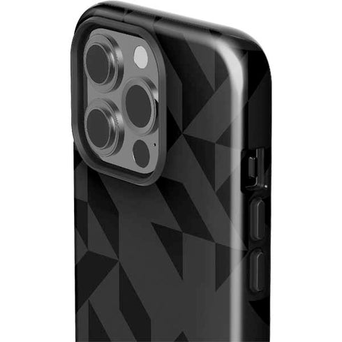 Black Geometric iPhone 15 Pro Impact Case