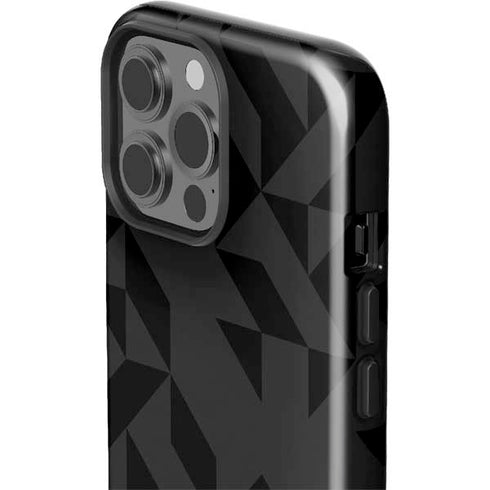 Black Geometric iPhone 15 Pro Max Impact Case