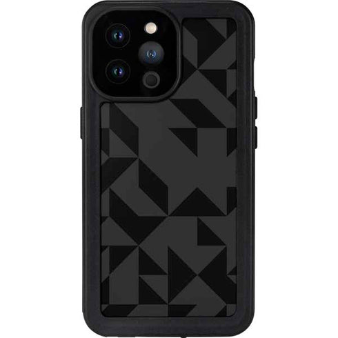 Black Geometric iPhone 14 Pro Max Waterproof Case