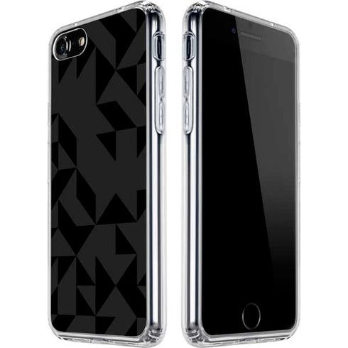 Black Geometric iPhone SE (2nd & 3rd Gen) Clear Case