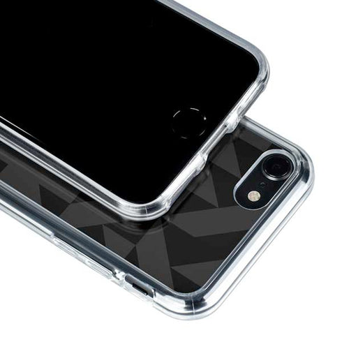 Black Geometric iPhone SE (2nd & 3rd Gen) Clear Case