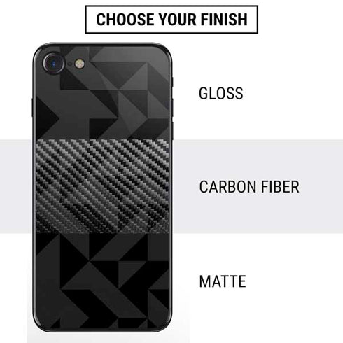 Black Geometric iPhone SE (2nd & 3rd Gen) Skin