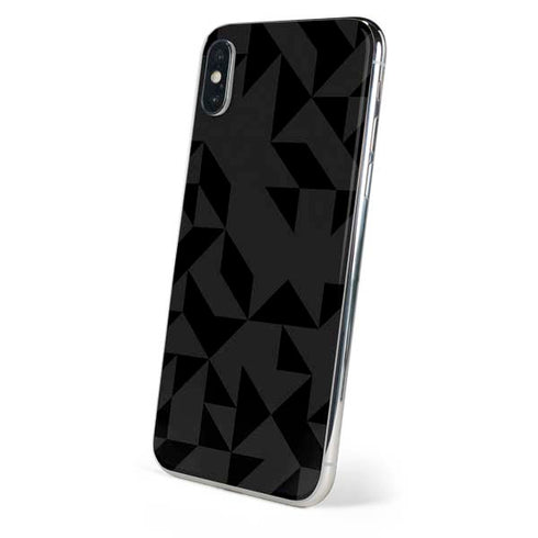 Black Geometric iPhone X Skin