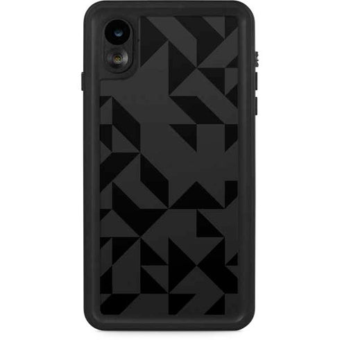 Black Geometric iPhone XR Waterproof Case