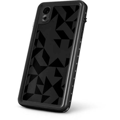 Black Geometric iPhone XR Waterproof Case