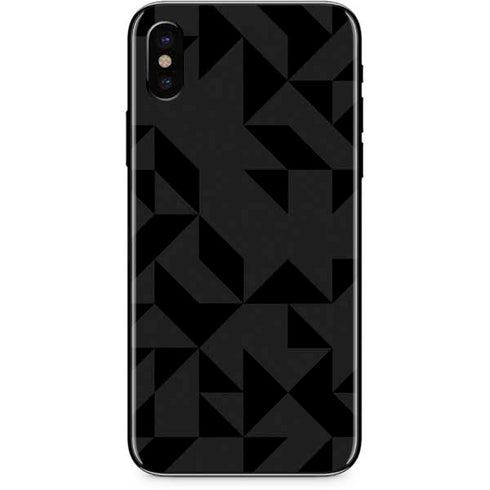 Black Geometric iPhone XS Skin