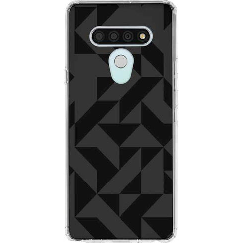 Black Geometric LG Stylo 6 Clear Case