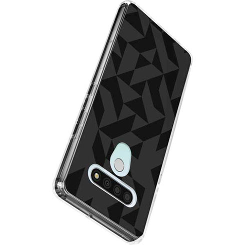 Black Geometric LG Stylo 6 Clear Case