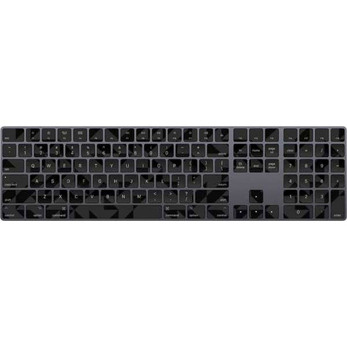 Black Geometric Magic Keyboard with Numeric Keypad Skin