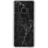 Black Marble Galaxy A21 Clear Case