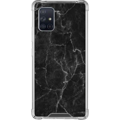 Black Marble Galaxy A71 5G Clear Case