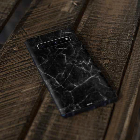 Black Marble Galaxy S10 Plus Skin