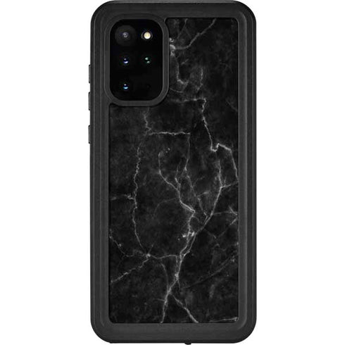 Black Marble Galaxy S20 Plus Waterproof Case