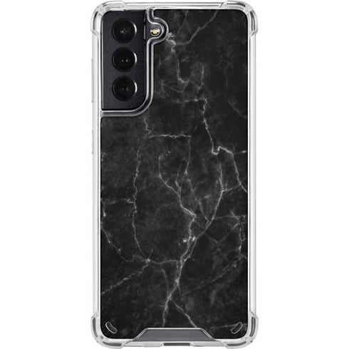 Black Marble Galaxy S21 5G Clear Case