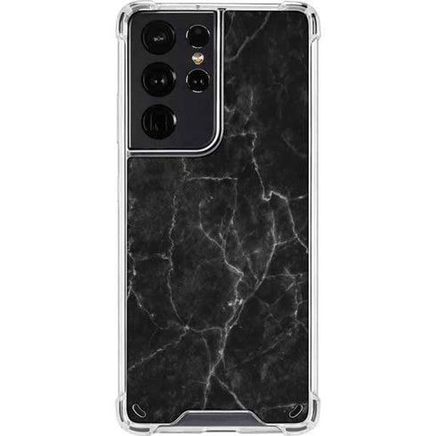 Black Marble Galaxy S21 Ultra 5G Clear Case