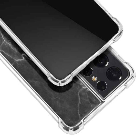Black Marble Galaxy S21 Ultra 5G Clear Case