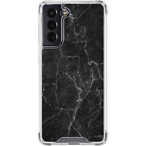 Black Marble Galaxy S22 Clear Case