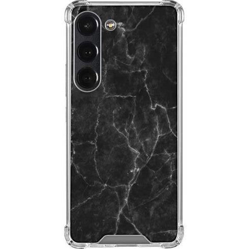 Black Marble Galaxy S23 Clear Case
