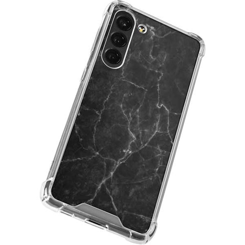 Black Marble Galaxy S23 Plus Clear Case