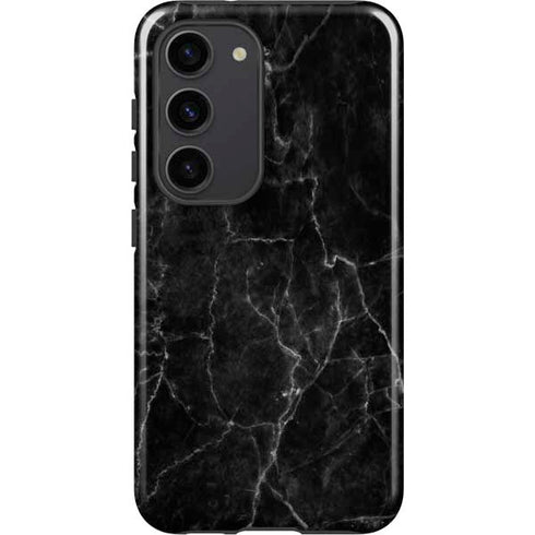 Black Marble Galaxy S23 Pro Case