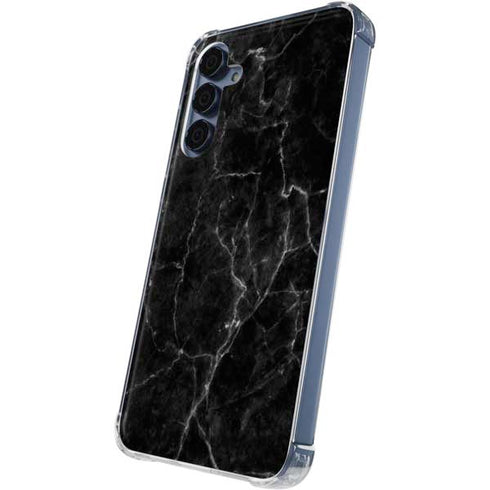 Black Marble Galaxy S24 Clear Case