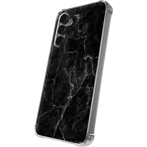 Black Marble Galaxy S24 Plus Clear Case