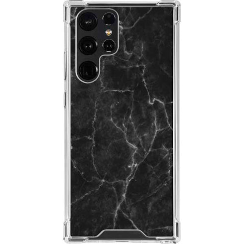 Black Marble Galaxy S24 Ultra Clear Case