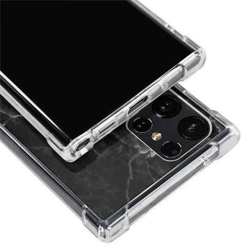 Black Marble Galaxy S24 Ultra Clear Case