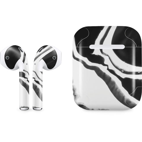 Black Marble Ink Apple AirPods 2 Skin