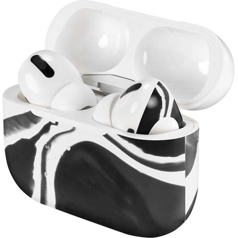 Black Marble Ink Apple AirPods Pro Skin