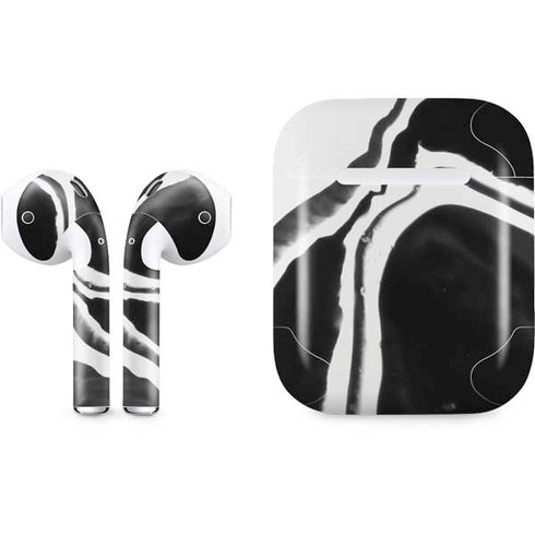 Black Marble Ink Apple AirPods Skin