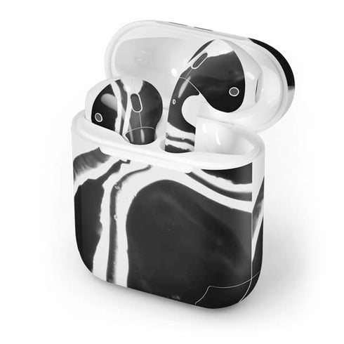 Black Marble Ink Apple AirPods Skin