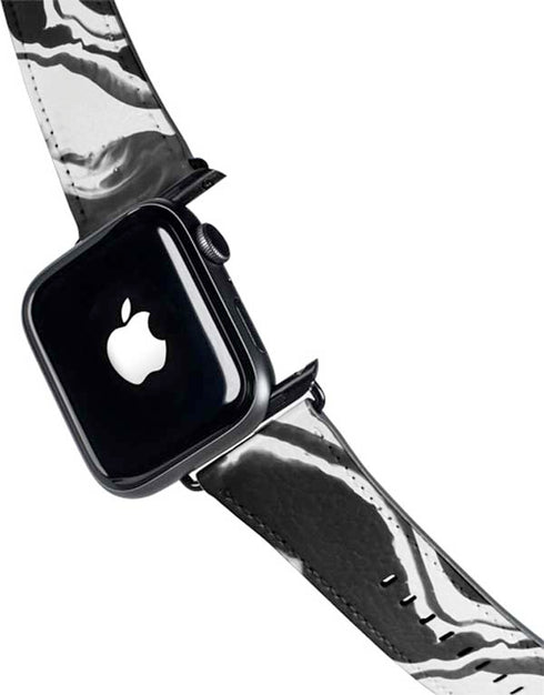 Black Marble Ink Apple Watch Band 42-44mm