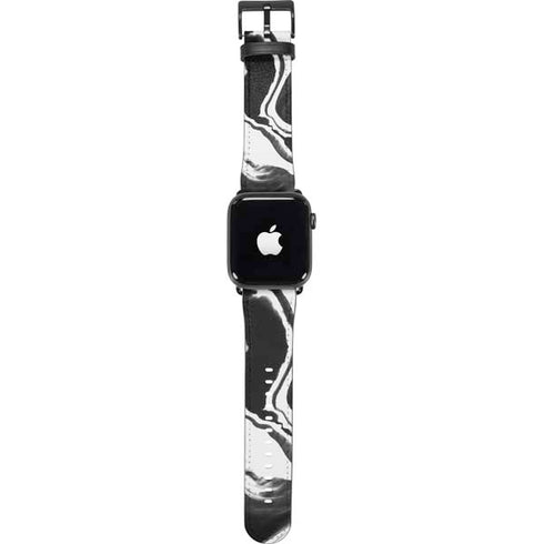 Black Marble Ink Apple Watch Band 38-40mm