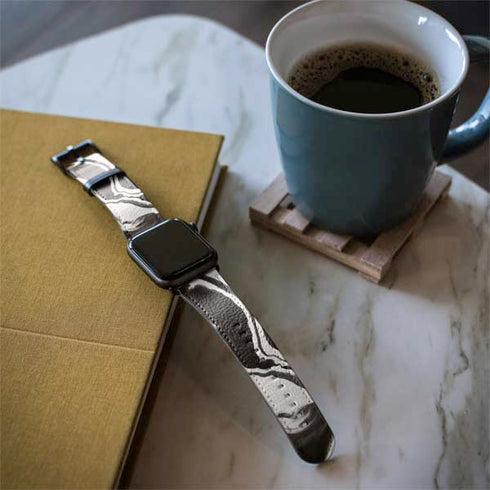 Black Marble Ink Apple Watch Band 38-40mm