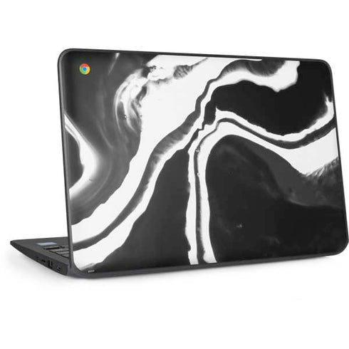 Black Marble Ink HP Chromebook Skin