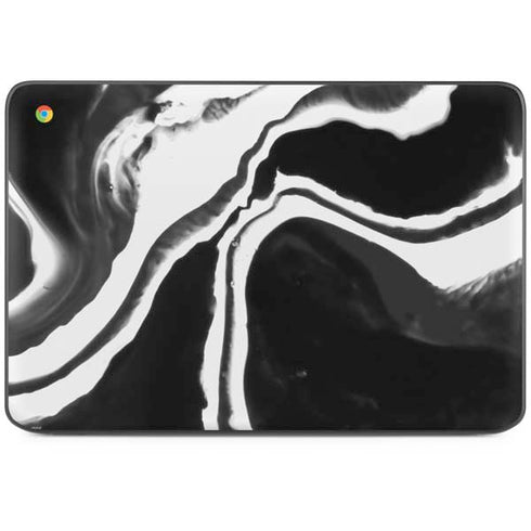 Black Marble Ink HP Chromebook Skin