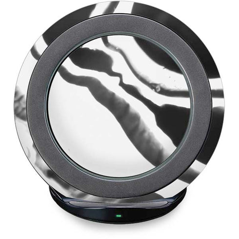 Black Marble Ink Fast Charge Wireless Charging Stand Skin